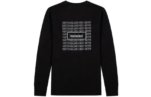 Timberland T Shirts Men's Black Crew Neck Moderate Straight Fit