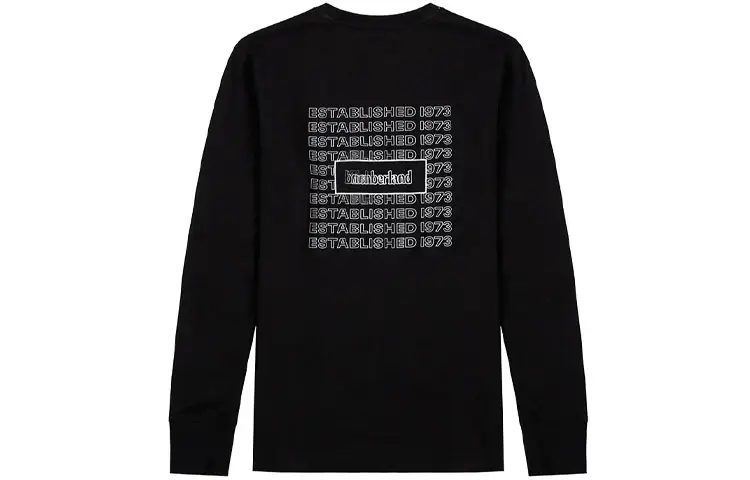 Timberland T Shirts Men's Black Crew Neck Moderate Straight Fit