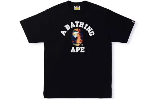 A BATHING APE Tie Dye College Tee