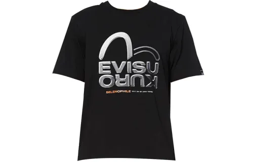 EVISU Straight Fit T Shirt Men's Black