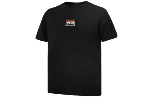 Vans T Shirts Unisex Black Crew Neck Moderate Straight Fit
