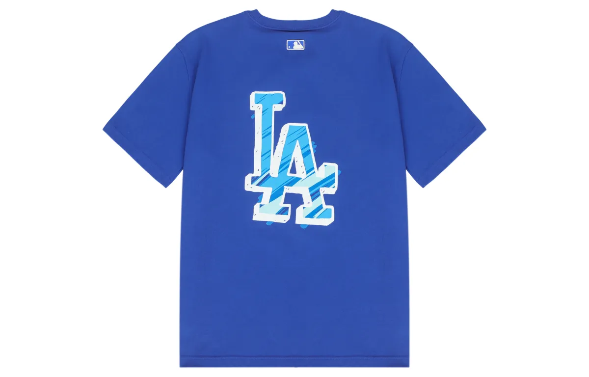 MLB Basic Logo T-Shirts Unisex Blue Crew Neck Moderate