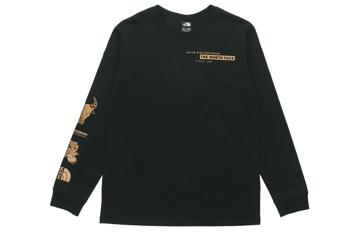 THE NORTH FACE T-Shirts Unisex Black Crew Neck Moderate Straight Fit