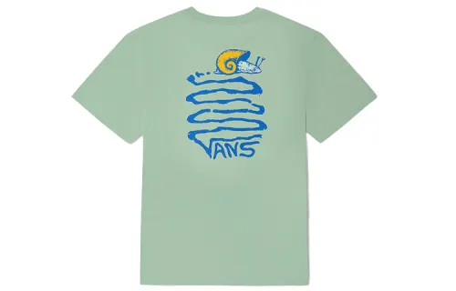 Vans T Shirts Unisex Green Crew Neck Moderate Straight Fit