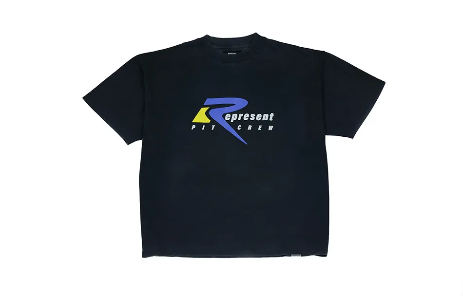 REPRESENT T Shirts Men's Black Crew Neck Moderate Straight Fit