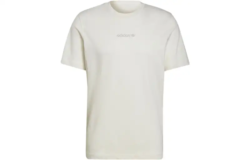 Adidas Originals T Shirts Men's White Crew Neck Moderate Straight Fit