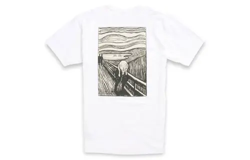 Vans X MoMA Munch T Shirts Unisex White Crew Neck Moderate Straight Fit