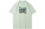 Li Ning Sports Fashion Collection T Shirts Men's Mystic Fruit Green Crew Neck Moderate Straight Fit