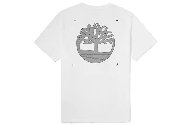 Timberland T Shirts Men's White Crew Neck Moderate Straight Fit