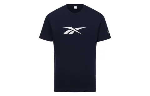Reebok T-Shirts Men's Dark Blue Crew Neck Moderate