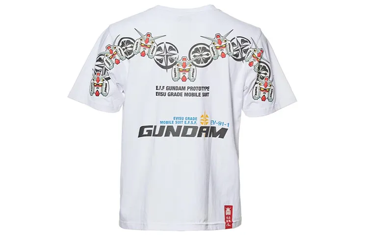 EVISU Straight Fit T Shirt Men's White Gift Recommendation
