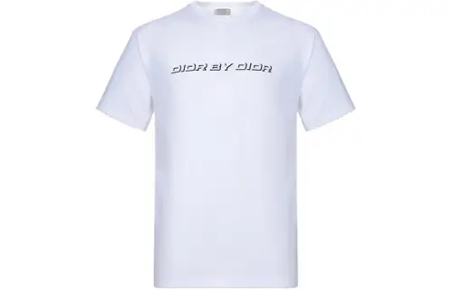 DIOR Quarterly New Products T Shirts Men's White Crew Neck Moderate Straight Fit
