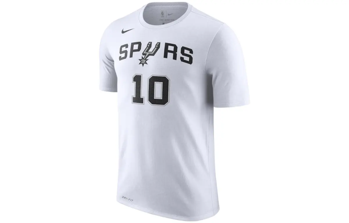 Nike T-Shirts Men's White Crew Neck Moderate Straight Fit