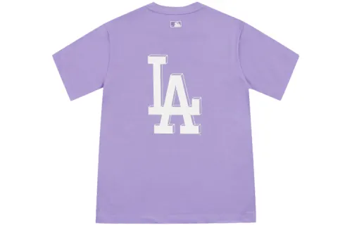 MLB Los Angeles Dodgers T Shirts Unisex Purple Crew Neck Moderate Straight Fit