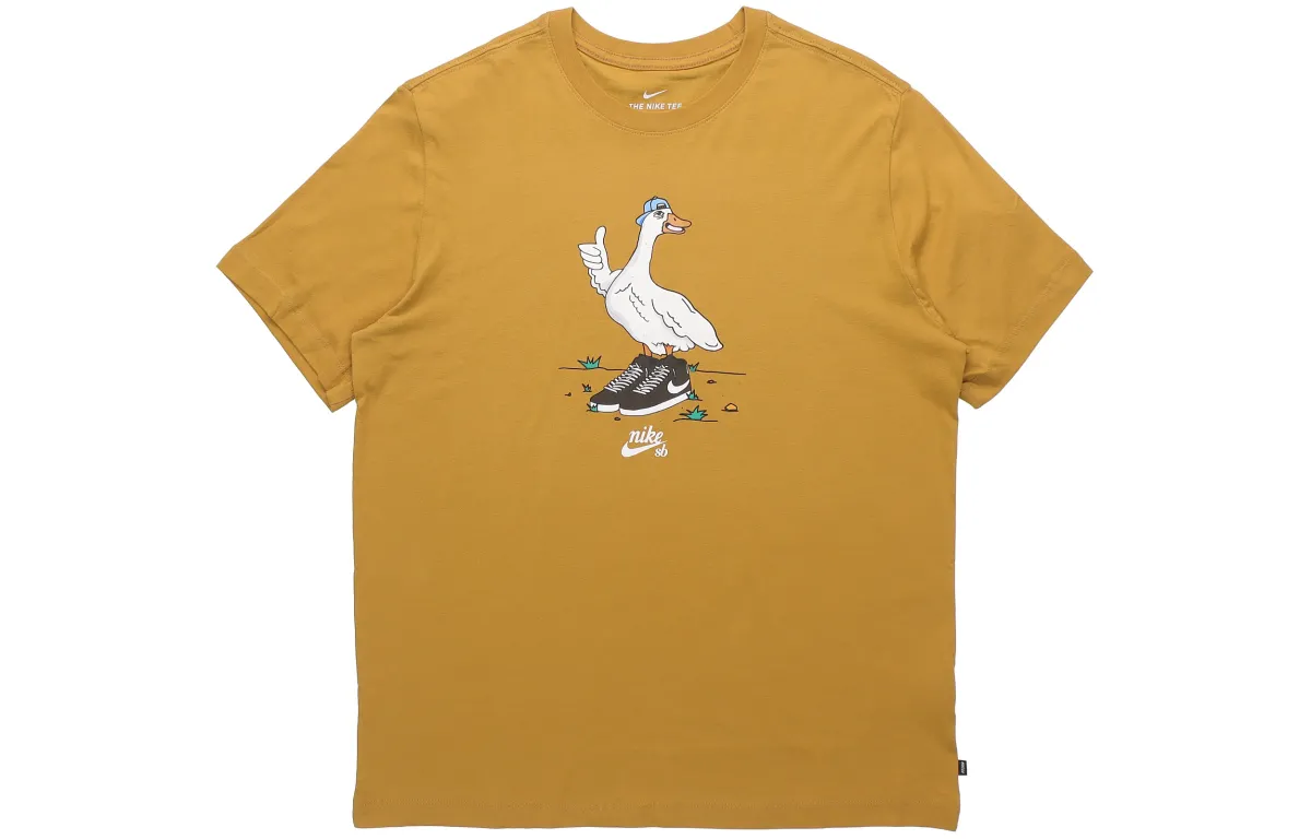 Nike T-Shirts Men's Crew Neck Moderate Straight Fit