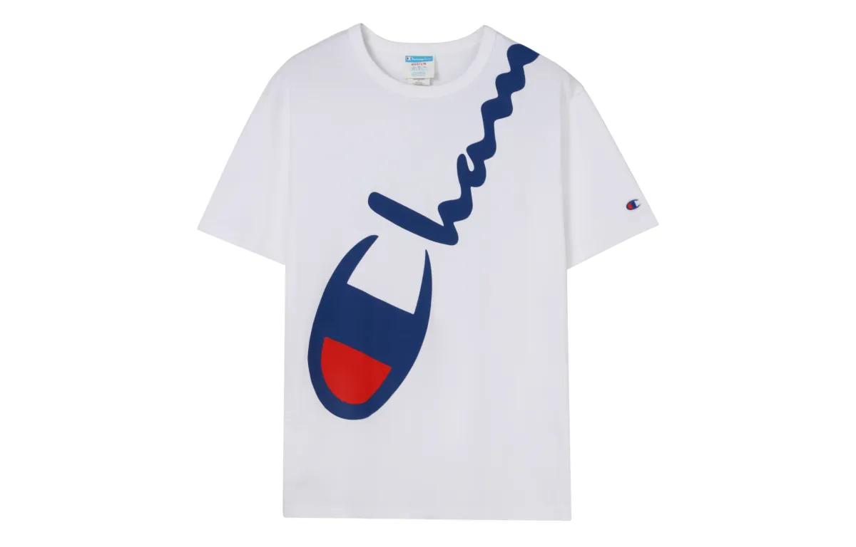 Champion T Shirt US Version Unisex White