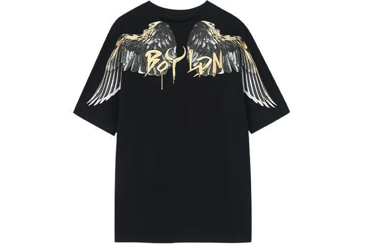 Boy London T Shirts Unisex Black Crew Neck Moderate Straight Fit