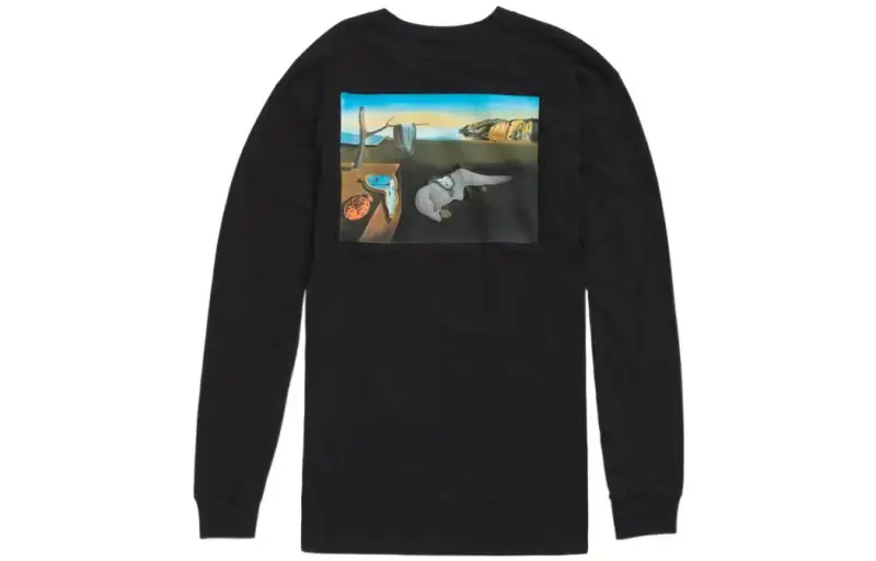 Vans X MoMA T Shirts Men's Black Crew Neck Moderate Straight Fit