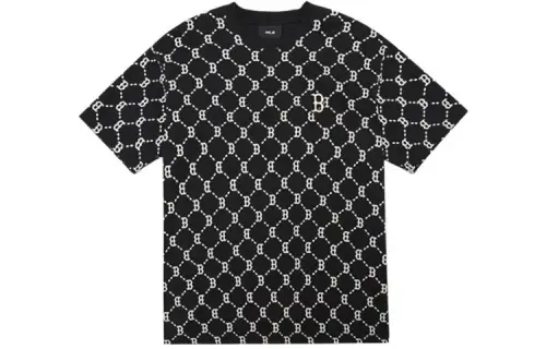 MLB T Shirts Unisex Black Crew Neck Moderate Straight Fit