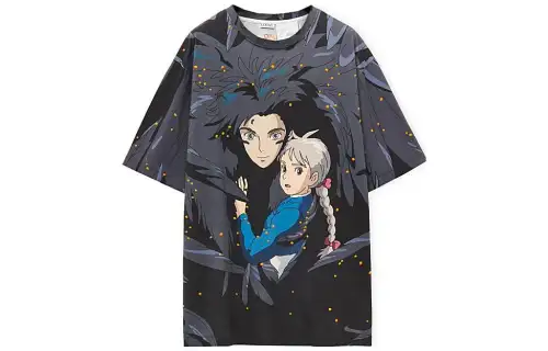 LOEWE X Howl's Moving Castle T Shirt Unisex Marine Blue