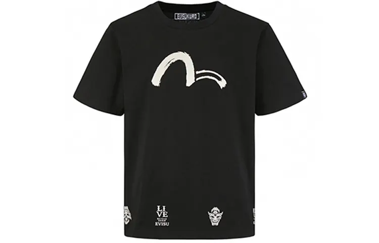 EVISU T Shirts Men's Crew Neck Moderate Straight Fit