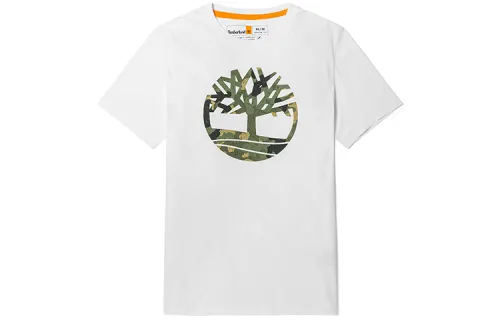 Timberland T Shirts Men's White Crew Neck Moderate Straight Fit