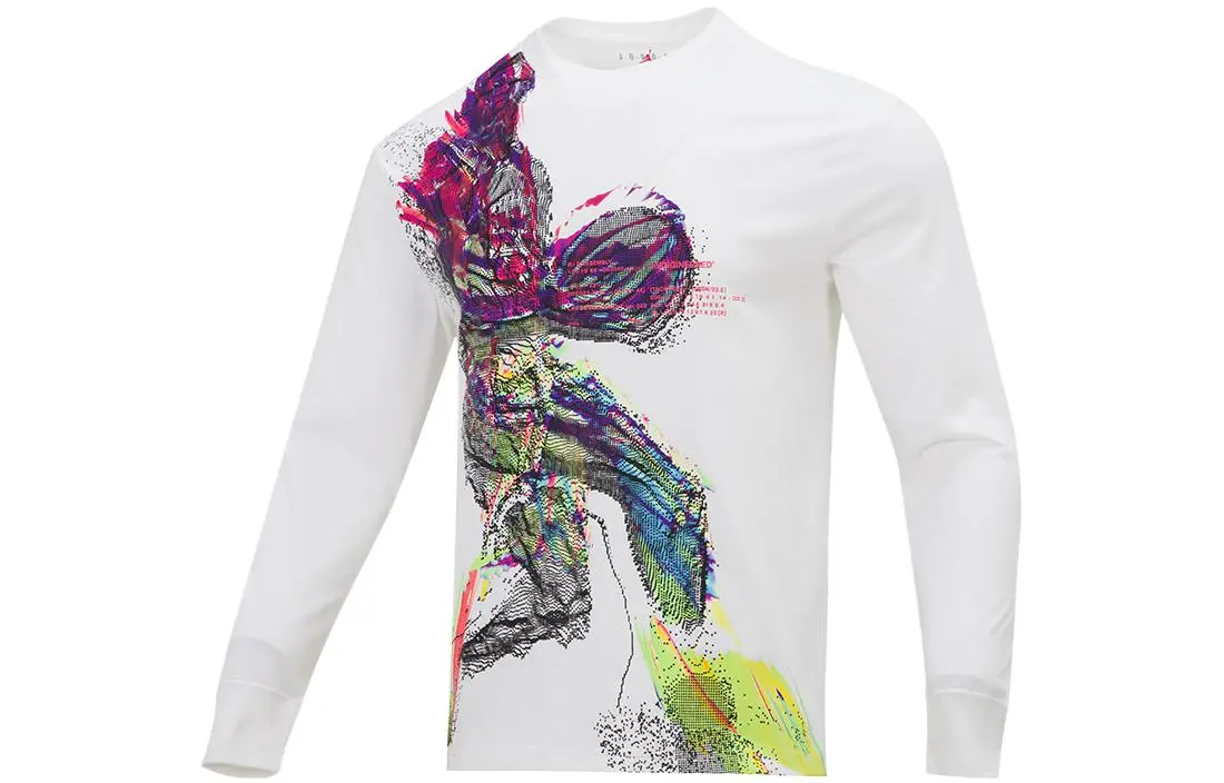 Jordan 23 T-Shirts Men's White Crew Neck Moderate Straight Fit