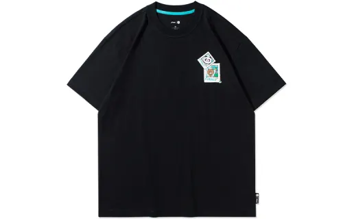 Li Ning x LINE FRIENDS Sports Fashion Collection T Shirt Unisex Black
