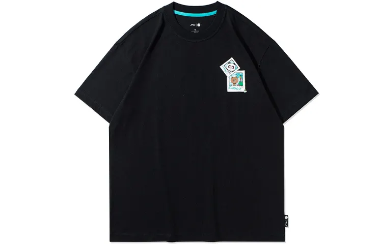 Li Ning x LINE FRIENDS Sports Fashion Collection T Shirt Unisex Black