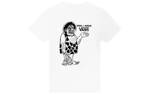 Vans T Shirts Unisex White Crew Neck Moderate Straight Fit
