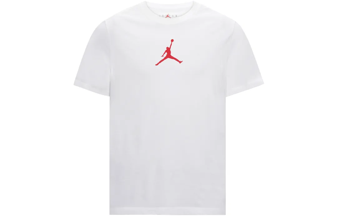 Jordan T Shirt Asian Version Men's White/Training Red