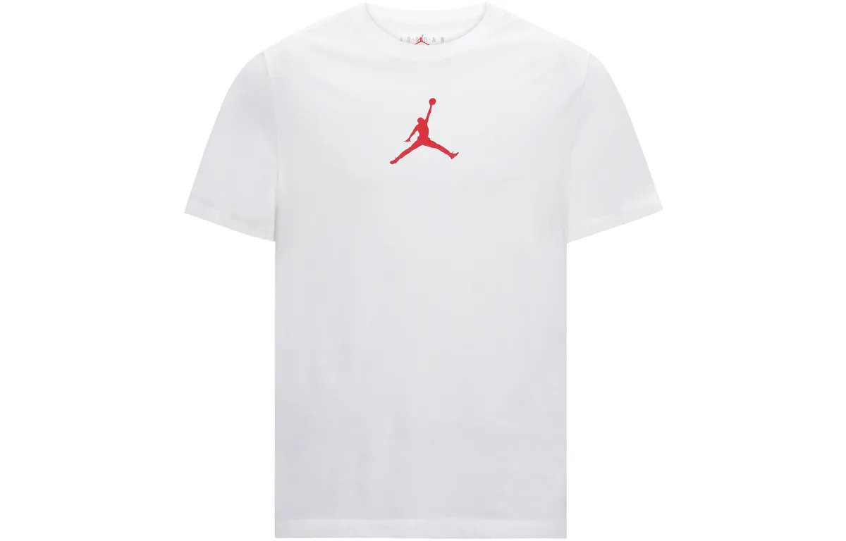 Jordan T Shirt Asian Version Men's White/Training Red