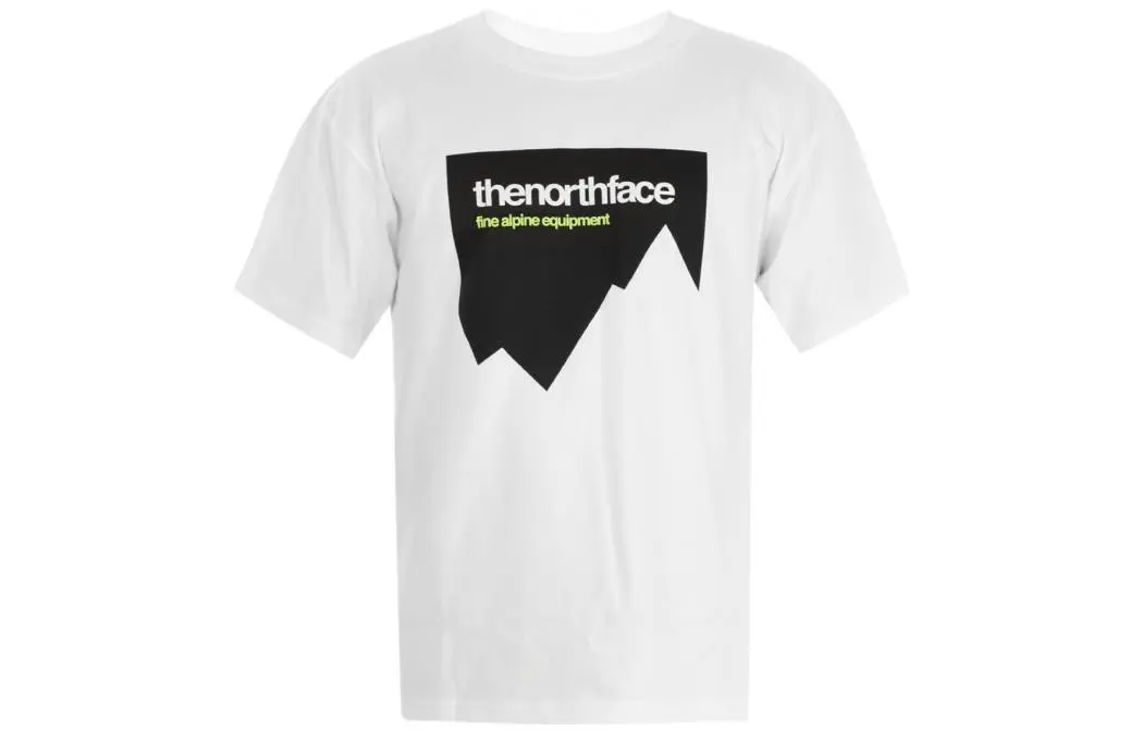 THE NORTH FACE T-Shirts Men's White Crew Neck Moderate Straight Fit