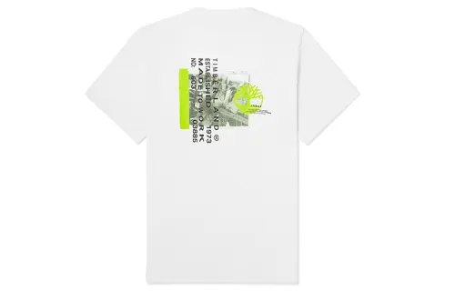 Timberland T Shirts Men's White Crew Neck Moderate Straight Fit