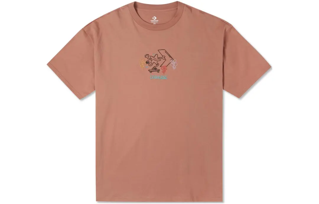 Converse Pushing Along T Shirt Men's Cameo Brown