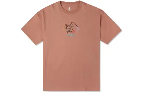 Converse Pushing Along T Shirt Men's Cameo Brown