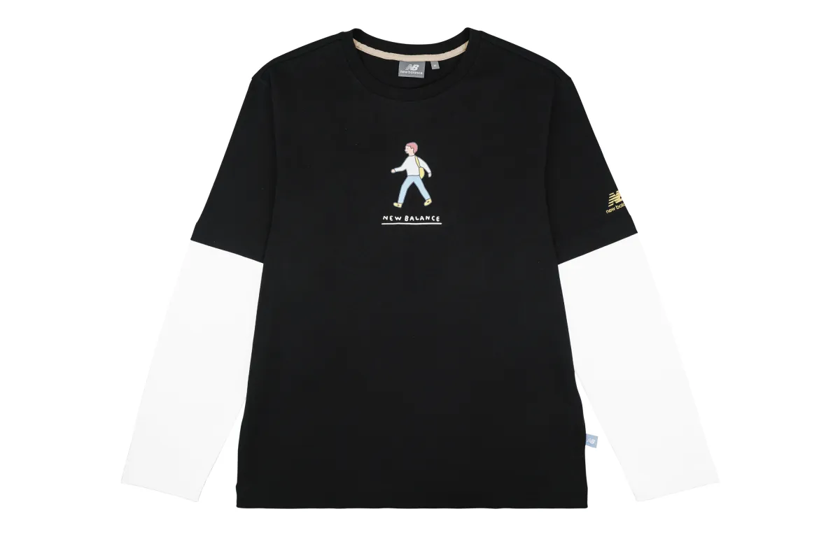 New Balance x ZERO PER ZERO Set in Sleeve T Shirt Unisex Black