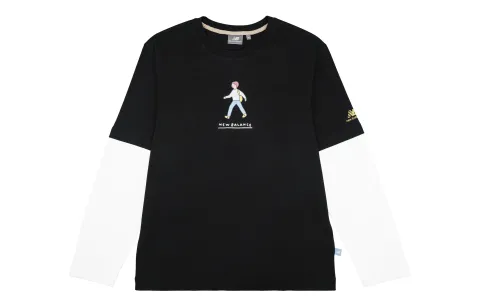 New Balance x ZERO PER ZERO Set in Sleeve T Shirt Unisex Black