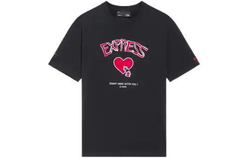 Li Ning Sports Fashion Collection T Shirts Unisex Crew Neck Moderate Straight Fit