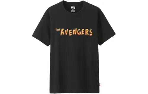 UNIQLO x Jason Polan Letter Print T Shirt Unisex Black