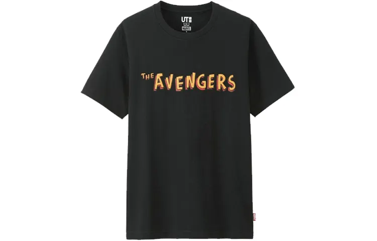 UNIQLO x Jason Polan Letter Print T Shirt Unisex Black