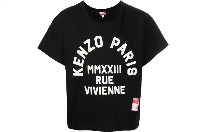 KENZO T Shirts Men's Black Crew Neck Moderate Straight Fit