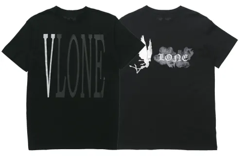 VLONE Big Logo Series T Shirt Unisex 2 Pack Black