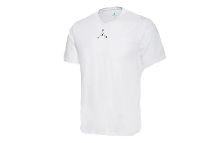 Converse T-Shirts Men's White Crew Neck Moderate Straight Fit