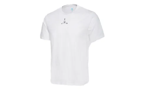 Converse T-Shirts Men's White Crew Neck Moderate Straight Fit
