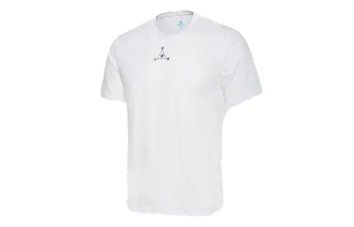 Converse T Shirts Men's White Crew Neck Moderate Straight Fit