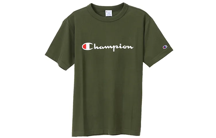 Champion T Shirt Japan Version Unisex Army Green