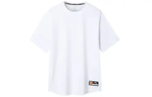 ANTA Variety Training Collection T Shirts Men's White Crew Neck Moderate Straight Fit