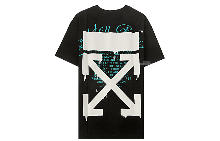OFF WHITE Dripping Arrows Short Sleeve Over T Shirt 'Black'