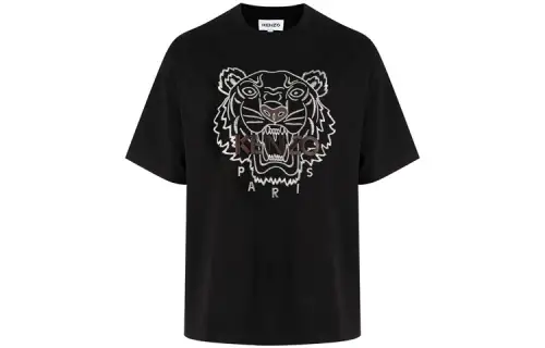 KENZO T Shirts Men's Black Crew Neck Moderate Straight Fit